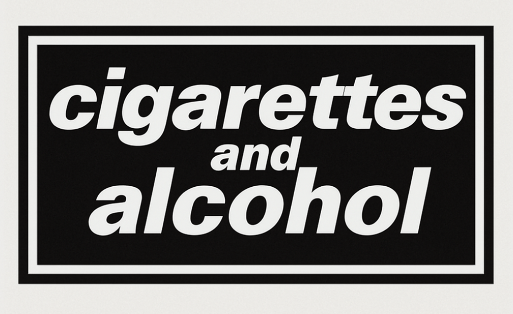 oasis inspired cigarettes and alcohol T-shirt