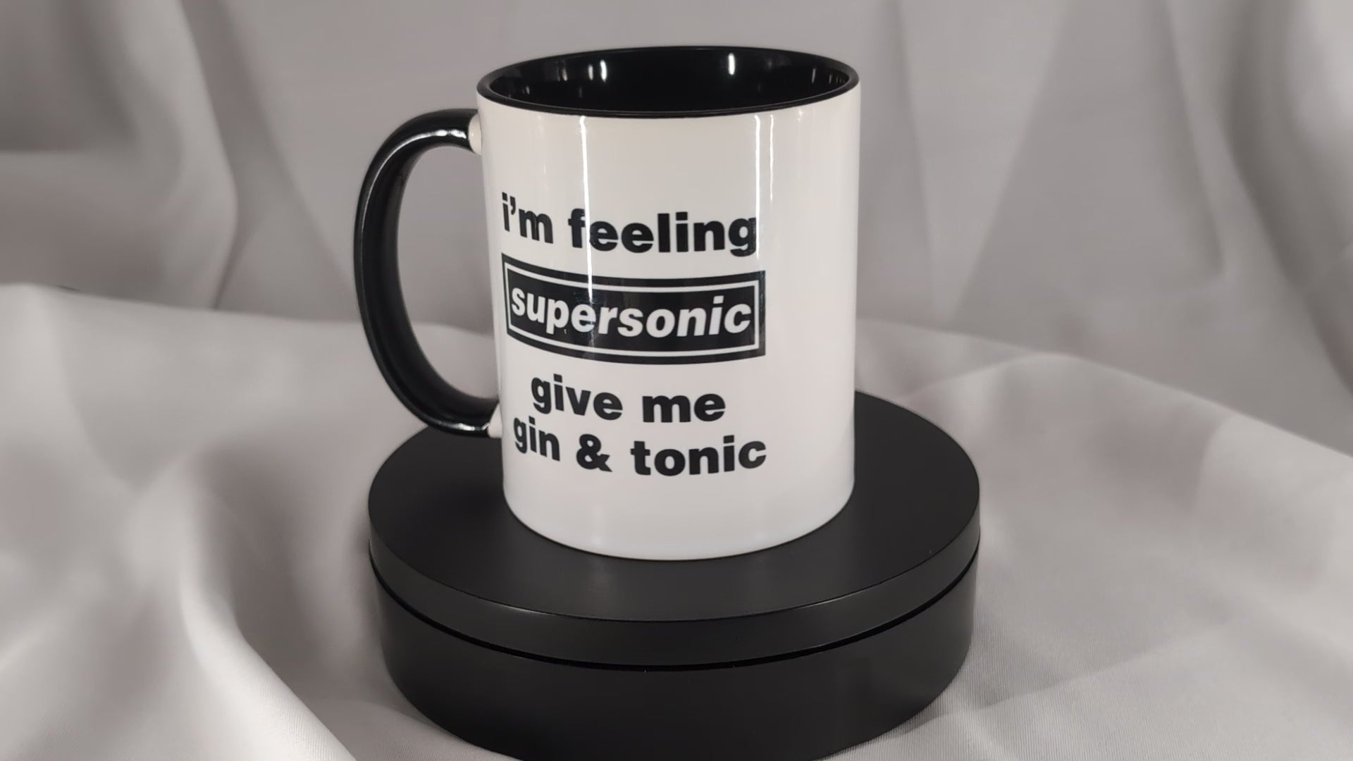 Supersonic “Gin & Tonic” Mug – Oasis Inspired Lyric Gift